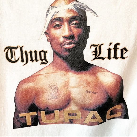Vintage Tupac Shakur Thug Life graphic baseball tee - Picture 2 of 6